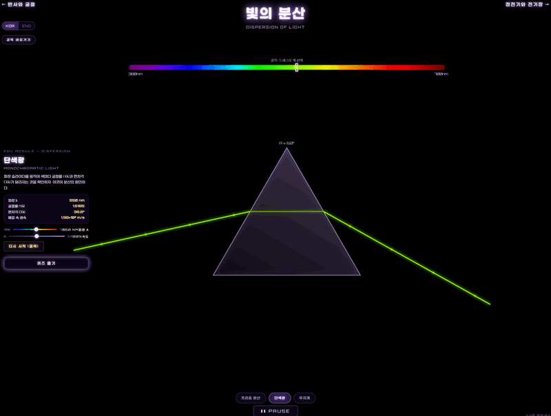 파동·빛과 광학 학습 화면